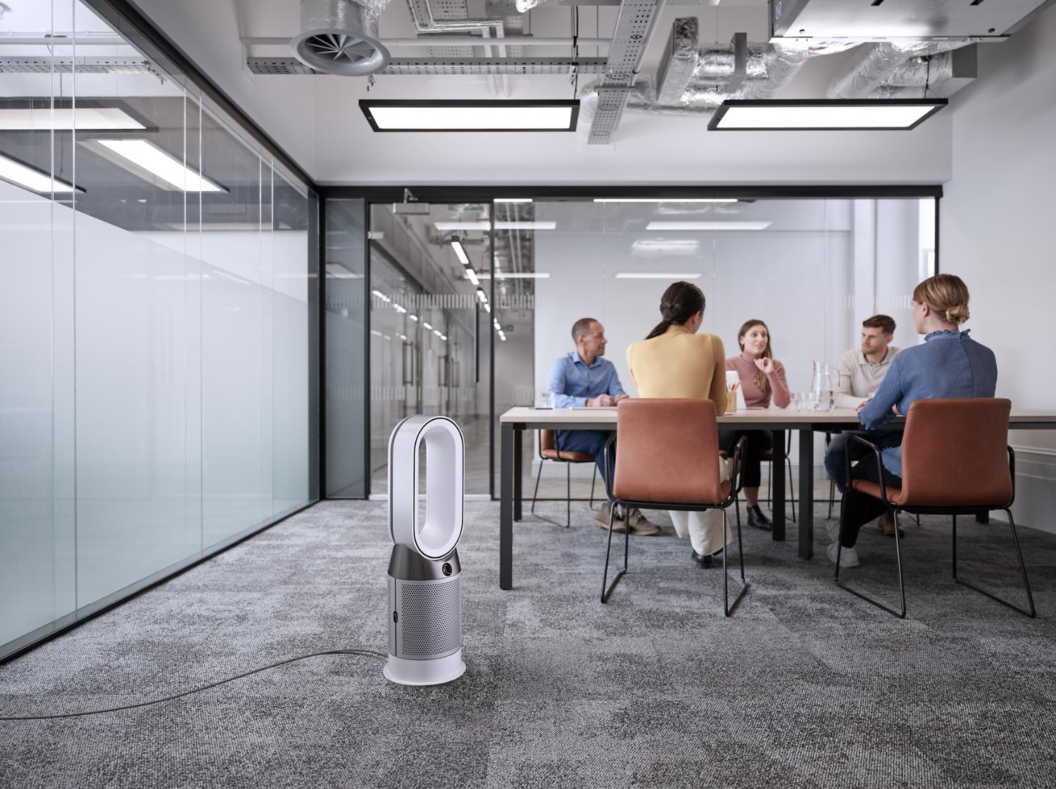Dyson air purifier in an office.